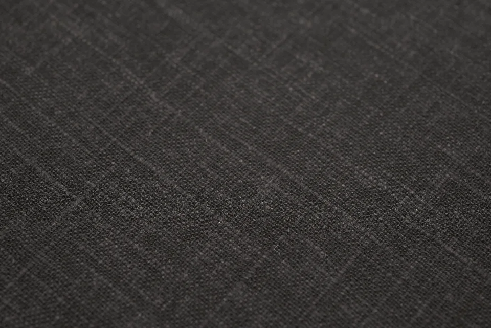 Close-up of dark woven linen